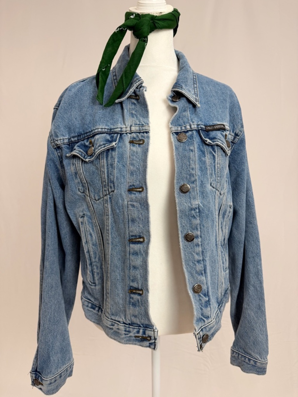Vintage Harley-Davidson - Women's Jean Jacket 90s